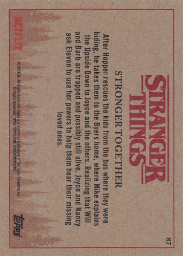 TOPPS 2018 STRANGER THINGS SEASON 1 PICK-A-CARD BASE/CHARACTER/STICKERS/SCENES - Picture 176 of 302