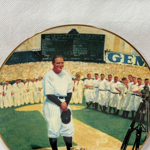 Plato de coleccionista Lou Gehrig The Luckiest Man Bradford Exchange Delphi - Imagen 4 de 24