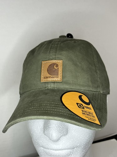 Authentic Carhartt Odessa Men's Olive Green Adjustable Cap Hat NWT Gift Hat - Picture 2 of 9