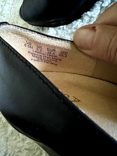 Naturalizer schwarze Olivia Peeptoe Keilabsatz Slipper Leder Pumps Schuhe 8,5 MEDIUM - Bild 6 von 13