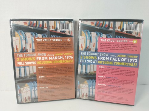 The Tonight Show Johnny Carson The Vault Series Vol. 5 & 6 Set Of 2 DVD's 2014 - Imagen 2 de 2