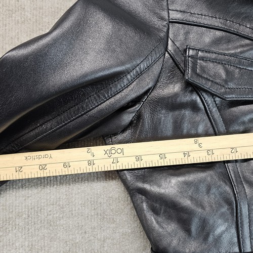 Top Gun Leather Mid-Length Bomber Jacket Womens Size Small - Picture 6 of 16