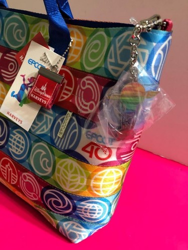 Harvey Disney World EPCOT 40th Anniversary Streamline Figment Tote Shoulder Bag - Picture 7 of 12
