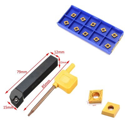 SCLCR1212H06 Lathe Turning Tool Holder 10pcs CCMT060204-HM YBC251 Blade Insert