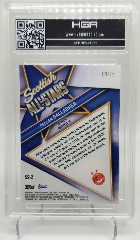 Declan Gallagher - 2021-22 Topps Chrome SPFL Scottish All-Stars Orange Parallel - Image 2 of 2