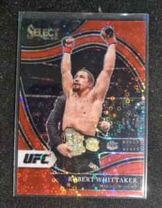 2021 Debut Panini Select UFC Octagonside Red Disco Prizm /199 Robert Whittaker 