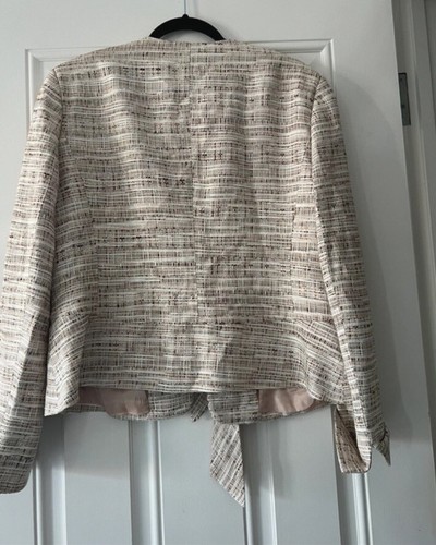 Jacket Wallis Stylish Cream Tie Up Belted Waist Jacket.size 16/18 - Picture 2 of 6