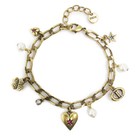 Christian Dior Lucky Charms Heart Clover Star Bracelet , Antique B2484Womcy_D09X