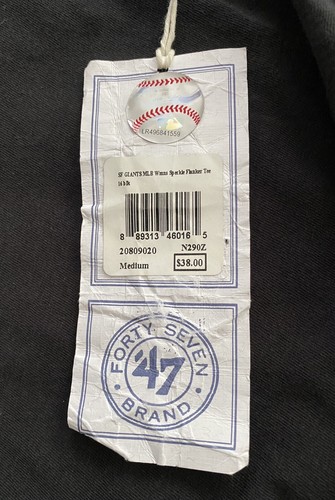 47 Brand San Francisco Giants NWT Women's T-Shirt Black V-Neck Scrum Size Med - Picture 10 of 11
