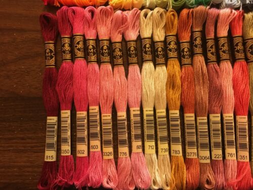 50 Brand New DMC Embroidery Floss Skeins - Beautiful Rainbow of Colors! Set 1 - Picture 4 of 5