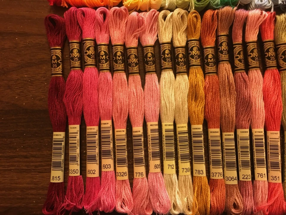 50 Brand New DMC Embroidery Floss Skeins - Beautiful Rainbow of Colors! Set 1 - Image 4 of 4
