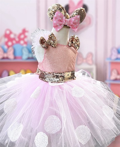 Minnie dress for party, tutu minnie outfit, Minnie party, minnie pink - Picture 6 of 9
