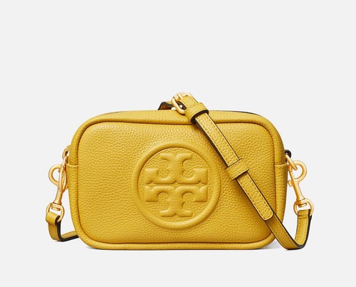 SOLD! NWT Tory Burch Perry Bombe Mini Leather Crossbody Bag Golden Sunset  192485689228 | eBay