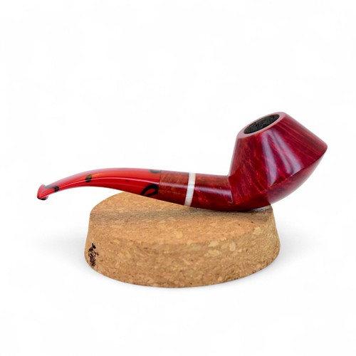 Pipa de brezo a mano alzada pipa estilo DRAKULA pipa de brezo roja pipa rara para fumar tabaco - Imagen 4 de 10