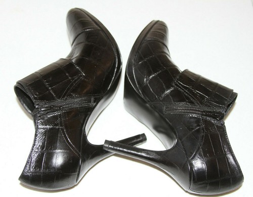 Lauren Ralph Lauren Latisha geprägtes Leder Reißverschluss Stiefeletten Größe 8 $ 200 #83 - Bild 7 von 8