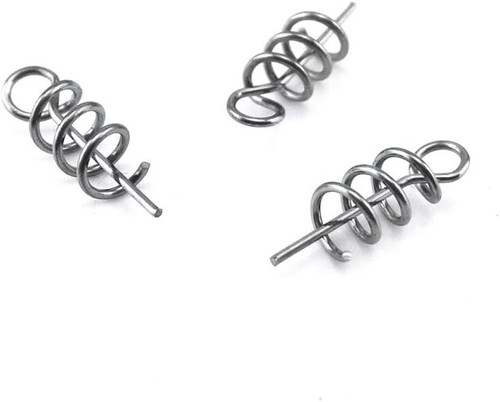 100pcs Spring Twist Lock Fishing Hook Centering Pin for Soft Lure Bait - Picture 2 of 6