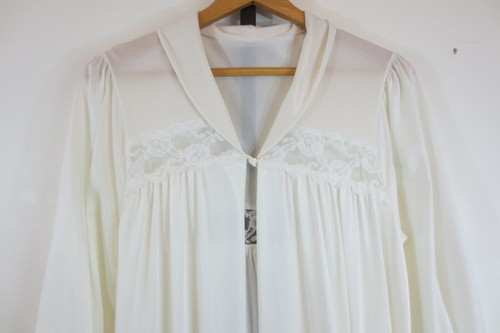 Bata De Colección Llise Stevens Off White Frente Abierto Mujer Talla S Manga Larga LEER - Imagen 2 de 14