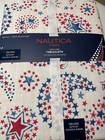 Nautica HOME Tablecloth  Red White Blue EASY CARE 60 X 104 Stars  PAISLEY NIP