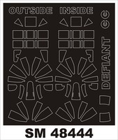 B.P. Defiant Canopy Painting Mask FüR Airfix 1/48 Montex SM48444