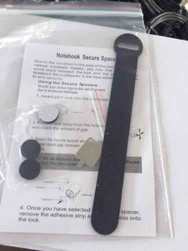 PREMIUM blocco laptop cavo di sicurezza antifurto blocco combinato 4 cifre 2 m + chiave - Foto 2 di 2