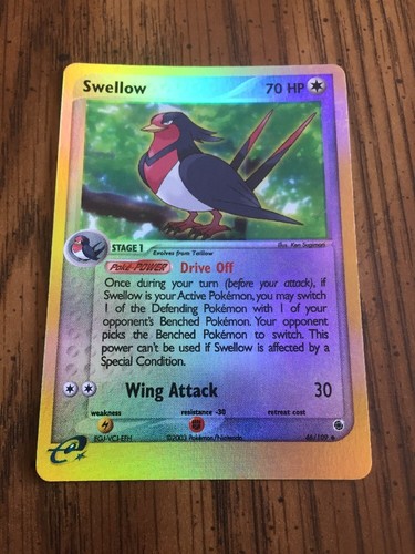 Swellow 46/109 - Pokemon Card Foil Holo CCG TCG Ruby & Sapphire