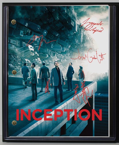 Inception Reproduction Signed Movie Script Wood Plaque Display - Picture 2 of 8