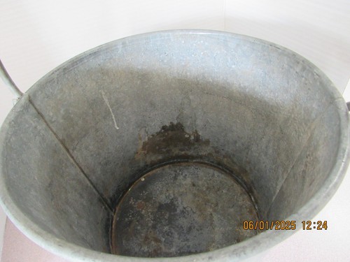 Vintage verzinkter Eimer - USA, hält Wasser. Schwerlast wiegt über 7 Pfund. - Bild 6 von 11
