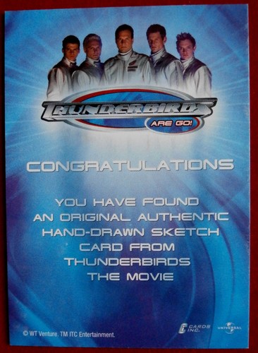THUNDERBIRDS - seltene TINTE Sketchkarte - TRANSOM von JOE CORRONEY - Karten Inc 2004 - Bild 2 von 2