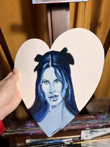 Lana Del Rey Original Rare Oil Painting One Of A Kind Signed Art Decor Merch  - Picture 7 of 7