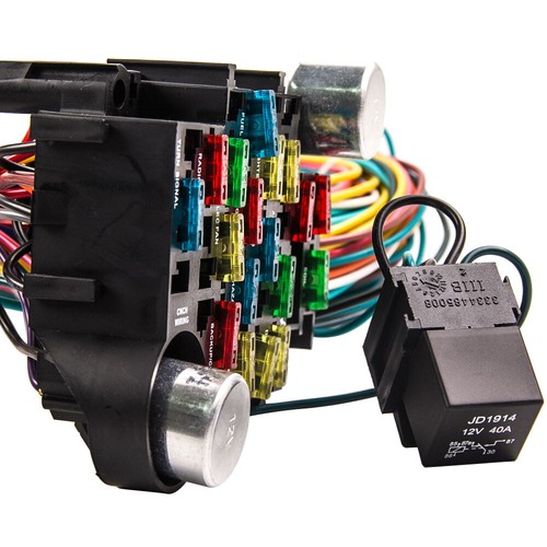Universal 21 Circuit Wiring Kit Harness for Radio Fan Horn AC Wiper Fan Gauges - Picture 10 of 11