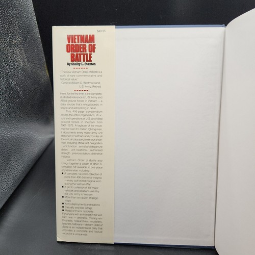VIET NAM ORDER OF BATTLE Shelby Stanton HC DJ Exeter Books 1st Ed 1986 - Picture 6 of 24