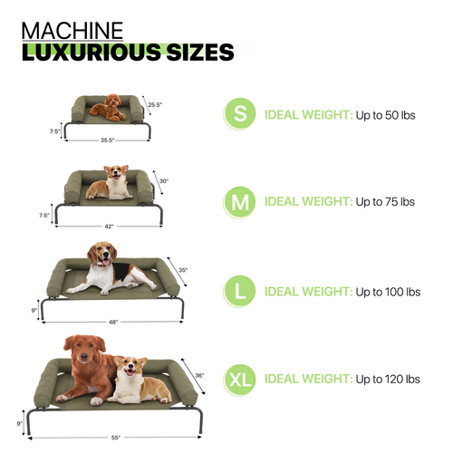 Cuna portátil de 36" de refrigeración elevada para perro mascota de malla transpirable con reposacabezas - Imagen 10 de 12