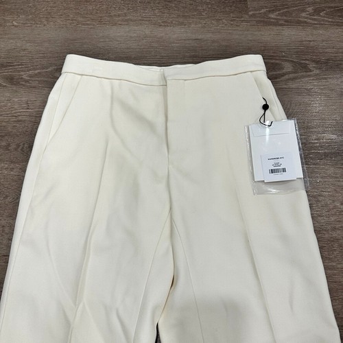 Wardrobe.NYC Women's Size XS Trousers Off White Tapered Leg Stirrup NEW - Picture 2 of 9