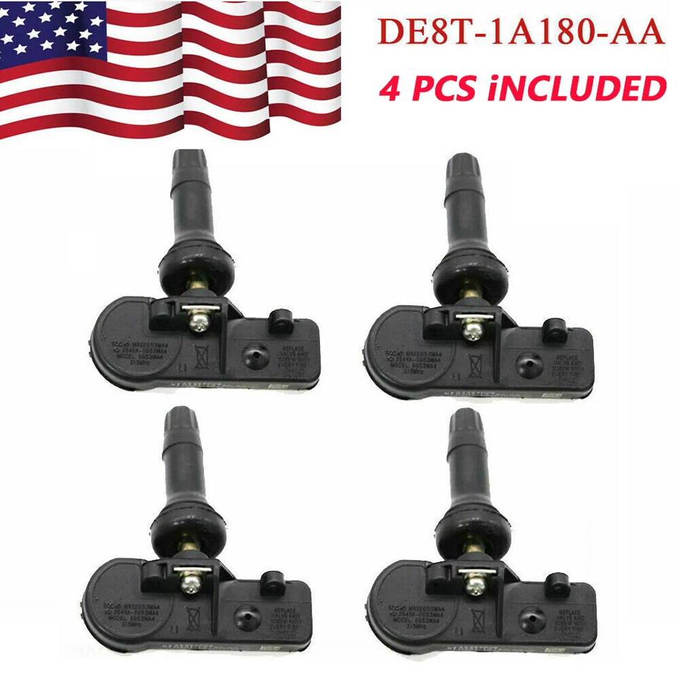 4X Sensor de presión de neumáticos genuino para Ford Motorcraft TPMS OEM DE8T-1A180-AA IP67 Foto 2 de 4