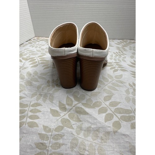 Lulus Lulio bianco multi punta quadrata tacco western mules donna taglia 6 boho - Foto 8 di 10
