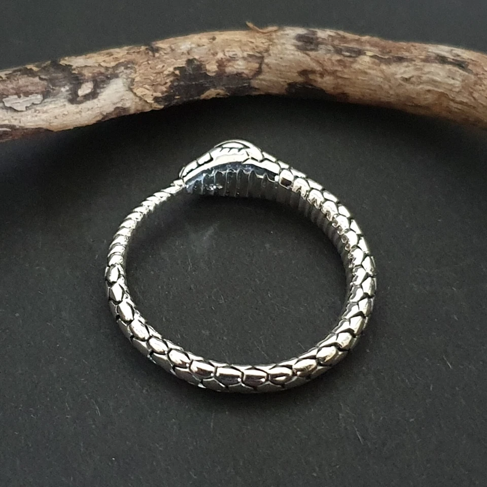 Ouroboros Silberring 925 Silber 925er Schlangen Ring Schlange - Bild 2 von 4