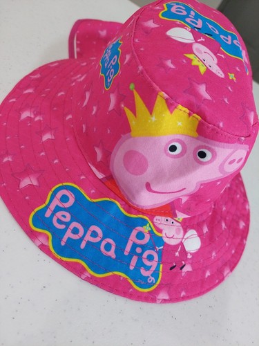 Baby Toddlers Kids PEPPA PIG Keppi Sun Bucket Hat Swim Summer Protection Cap - Picture 2 of 6