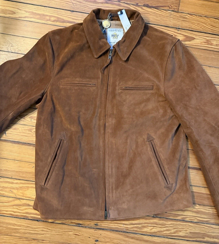 NWT Taylor Stitch Golden Bear The Moto Jacket - Tobacco Brown Suede XL Sold Out - 第 2/9 張圖片