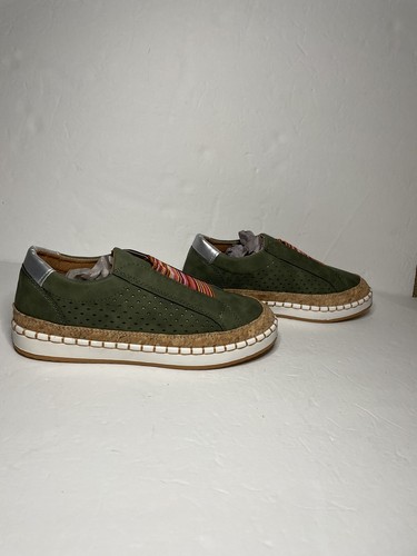 Damen Neu Sneaker Grau Perforiert Kork Stretch Slipper Größe 40 Keine Marke (10) - Bild 5 von 18