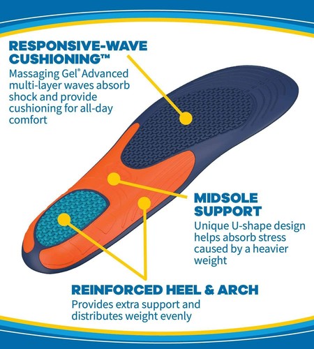Dr Scholl's Shoe Insoles Extra Arch Support with Massaging Gel for Work School - Bild 4 von 7