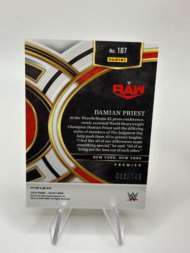 2024 WWE - Select - Ruby - #107 Damian Priest /149 - Picture 2 of 2