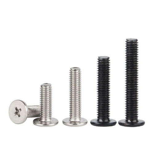 Tornillos de cabeza plana Phillips M2-M4 acero al carbono-negro galvanizado/niquelado - Imagen 5 de 9