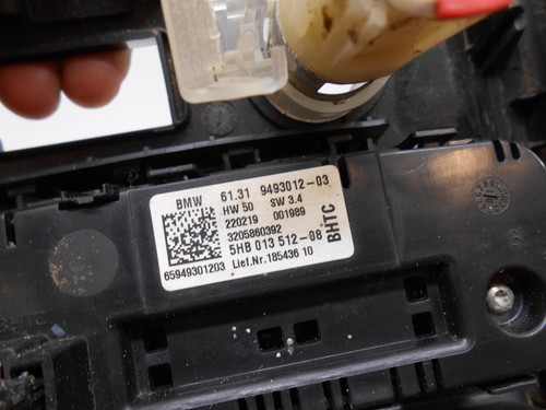 BMW Serie 3 2019-20 consola central trasera negra ventilación aire acondicionado OEM 61319493012 DA0196 - Imagen 6 de 9