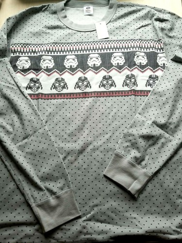 NWT Hanna Andersson GREY STAR WARS FAIR ISLE VADER Pajamas UNISEX ADULT XS - Picture 2 of 5