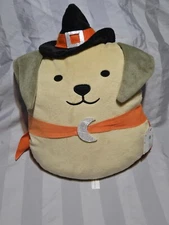 Target Bullseye's Playground Halloween Witch Dog Plush Pillow 16"x10"  (NWT)