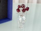 Swarovski Figure 627098 Red Roses 7 cm. Box + Certificate - Top Condition