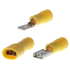 Flat connector flat connector sleeves cable lug cable connector 4.0 - 6.0 mm² yellow