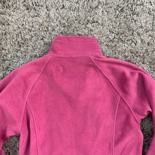 Columbia Jacket Youth 14-16 Pink Logo Spelled Out Full Zip Up Fleece Jacket - Picture 10 of 11