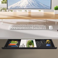 Slide Out Under Desk Keyboard Tray Pull Out Keyboard Drawer Shelf Space Saver
