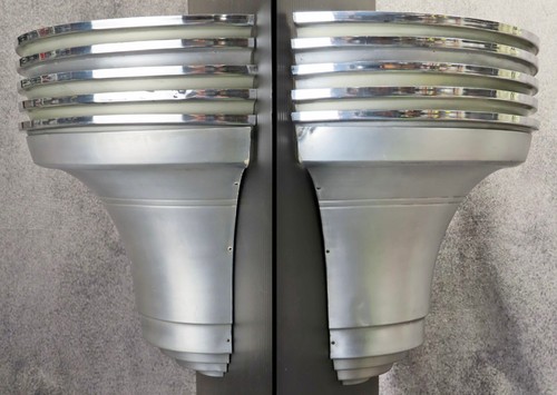 Art Metal Co. "Louvrelite" Streamline Art Deco Theatre Sconce c.1937 (2 Avail.) - Picture 5 of 8